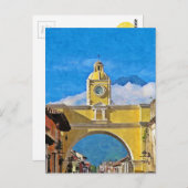 La Merced Arch - Antigua Postkarte (Vorne/Hinten)