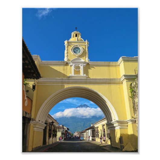 La Merced Arch mit Vulkan Fotodruck (Vorne)