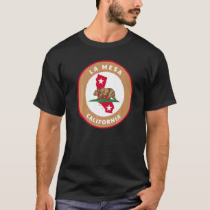 La Mesa California Ca Flag und Bären Abzeichen Sou T-Shirt