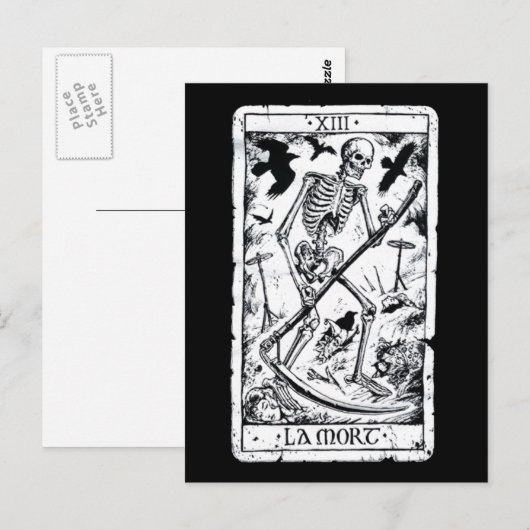 La Mort Tarot Card Postkarte (Vorne/Hinten)