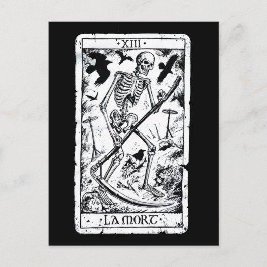 La Mort Tarot Card Postkarte (Vorderseite)