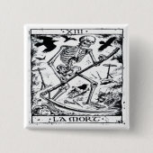 La Mort Tarot-Karte Button (Vorderseite)