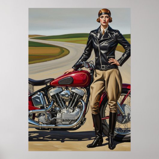 LA MOTOCYCLISTE (Motorradfahrer) Poster (Vorne)