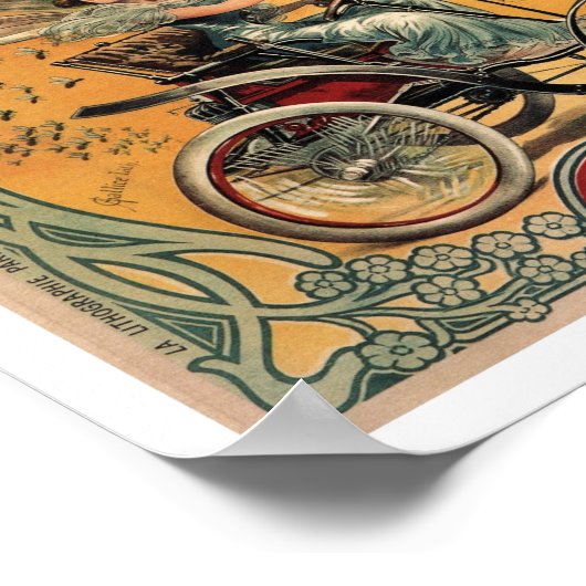 La Mouche, Automobil, Werbung, Jugendstil Poster (Ecke)