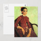 La Mousme, Sitzung von Vincent van Gogh Postkarte (Vorne/Hinten)