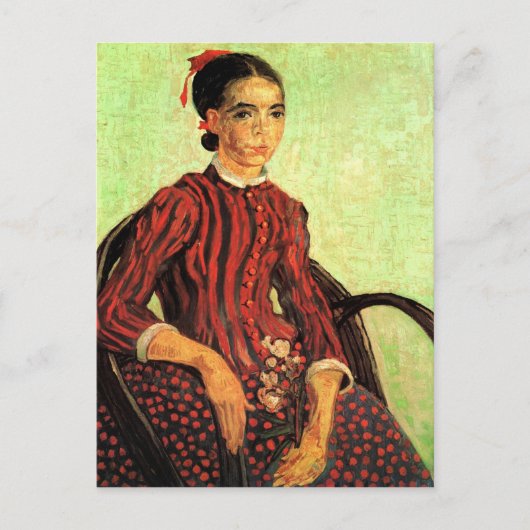 La Mousme, Sitzung von Vincent van Gogh Postkarte (Vorderseite)