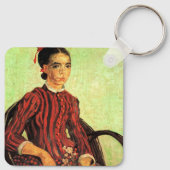 La Mousme, Sitzung von Vincent van Gogh Schlüsselanhänger (Rückseite)