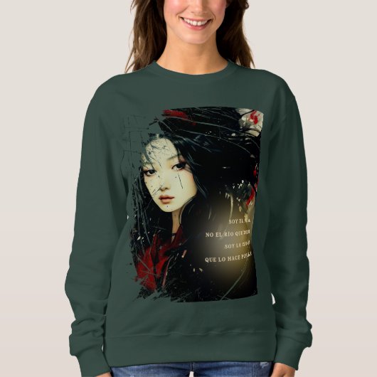 La Mujer del Agua - Arte japonés en tu sudadera Sweatshirt (Vorderseite)
