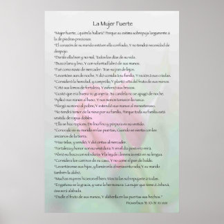 La Mujer Fürte — Proverbios 31:10-31 Kartell Poster