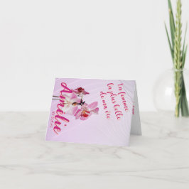 La mujer más bella de mi vida tarjeta editable karte