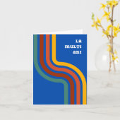 La mulţi ani, Rumänischer Geburtstag Karte (Gelbe Blume)