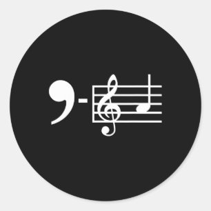 La Musiknotens Kamala Harris Supporter Music Teach Runder Aufkleber