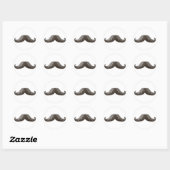 La Mustache (Licht) Runder Aufkleber (Blatt)