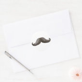 La Mustache (Licht) Runder Aufkleber (Umschlag)