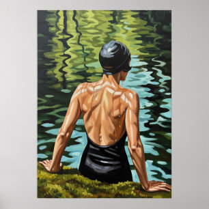 LA NAGEUSE DE LA RIVIÈRE (Die Flußschwimmerin) - O Poster