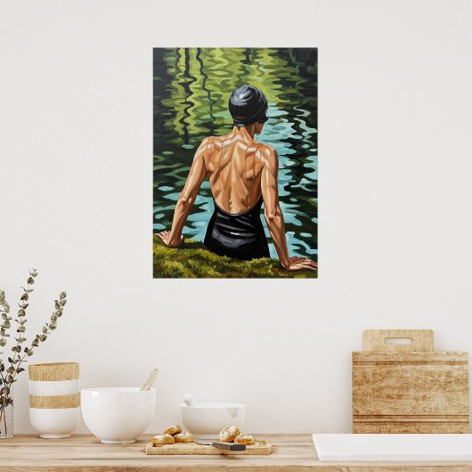 LA NAGEUSE DE LA RIVIÈRE (The River Swimmer) - Ori Poster (Küche)