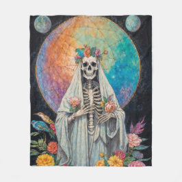 La Niña Blanca Santa Muerte Fleecedecke