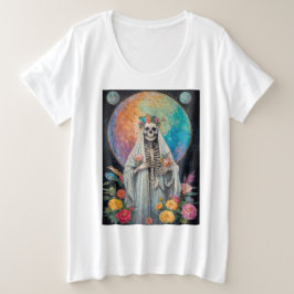 La Niña Blanca Santa Muerte Große Größe T-Shirt