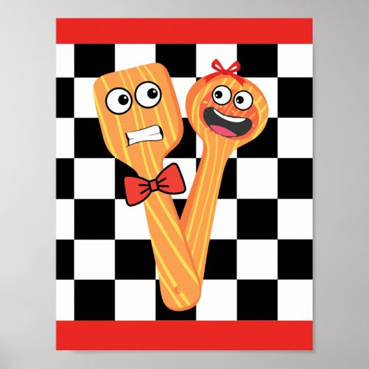 la pala y cuchara, Küche Poster (Vorne)