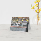 LA PALETTE CAFE PARIS NOTECARD KARTE (Gelbe Blume)