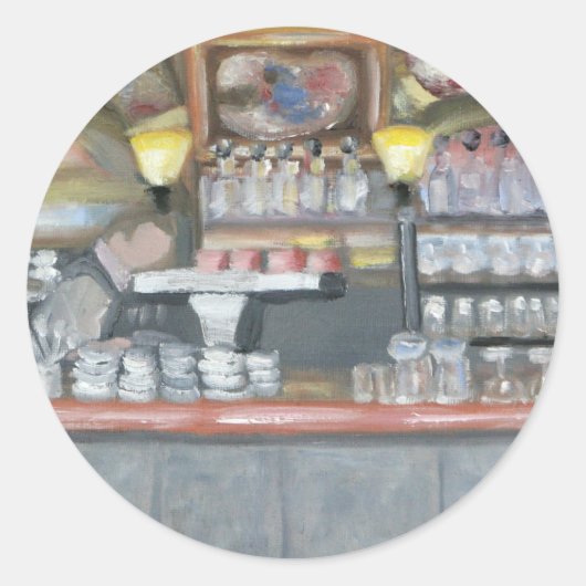 La Palette Café´ Runder Aufkleber (Vorderseite)