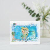 La Palma Islas Canaria - Karte (Stehend Vorderseite)