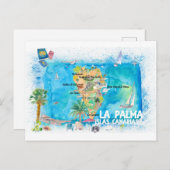 La Palma Islas Canaria - Karte (Vorne/Hinten)