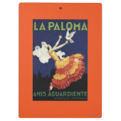 La Paloma - Anis Aguardiente fördernd Klemmbrett (Rückseite)