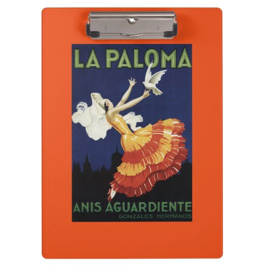 La Paloma - Anis Aguardiente fördernd Klemmbrett (Vorderseite)