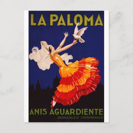 La Paloma Vintag Liquor Ad Postkarte (Vorderseite)