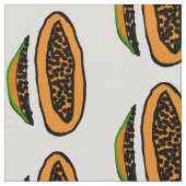 la Papaya Stoff (Nahaufnahme)