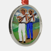 ¡La Parranda Navideña! Silbernes Ornament (Rechts)