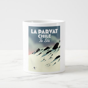 La Parvat Chile Retro Skikunst. Jumbo-Tasse