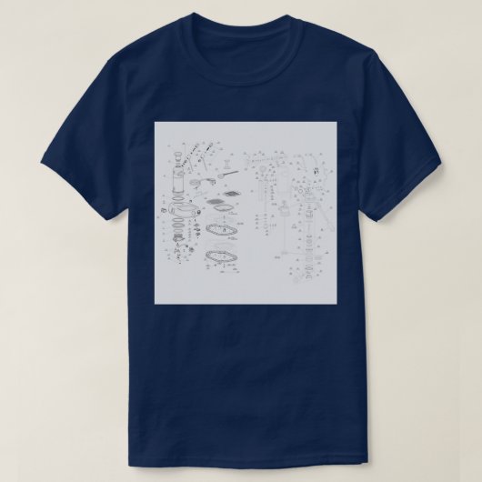 La Pavoni Berufliches Patent Gezeichnet 2 T-Shirt (Design vorne)
