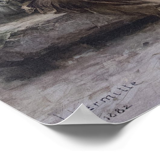 La Paye des Moissonneurs – Lhermitte, 1882 Poster (Ecke)