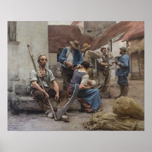 La Paye des Moissonneurs – Lhermitte, 1882 Poster (Vorne)