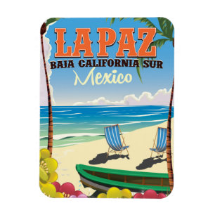 La Paz Baja California Sur Mexico Reiseplakat Magnet