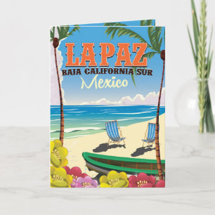 La Paz Baja California Sur Mexiko Reiseplakat Feiertagskarte