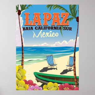 La Paz Baja California Sur Mexiko Reiseplakat Poster