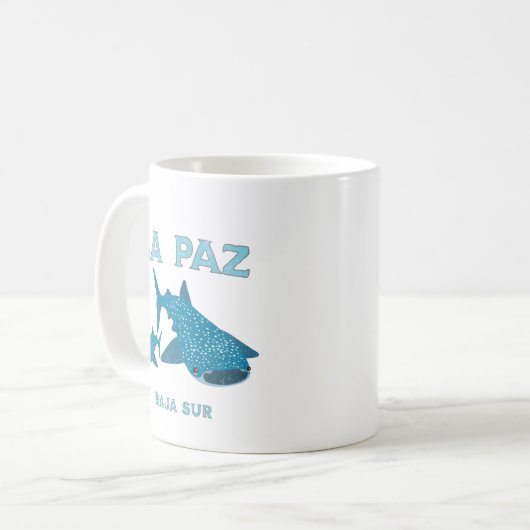 La Paz Baja Mexico Whale Shark Kaffeetasse (Vorderseite Links)