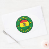 La Paz Bolivia Ovaler Aufkleber (Umschlag)