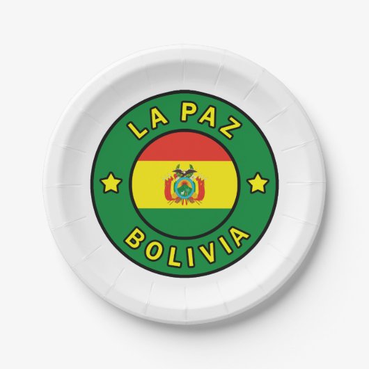La Paz Bolivia Pappteller (Vorderseite)