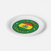 La Paz Bolivia Pappteller (Schrägansicht)