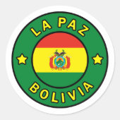 La Paz Bolivia Runder Aufkleber (Vorderseite)