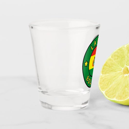 La Paz Bolivia Schnapsglas (Links)