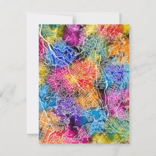 La Paz Bolivien City Map Postkarte