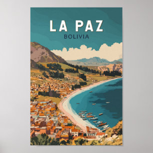 La Paz Bolivien Illustration Kunst, Dichtung und M Poster