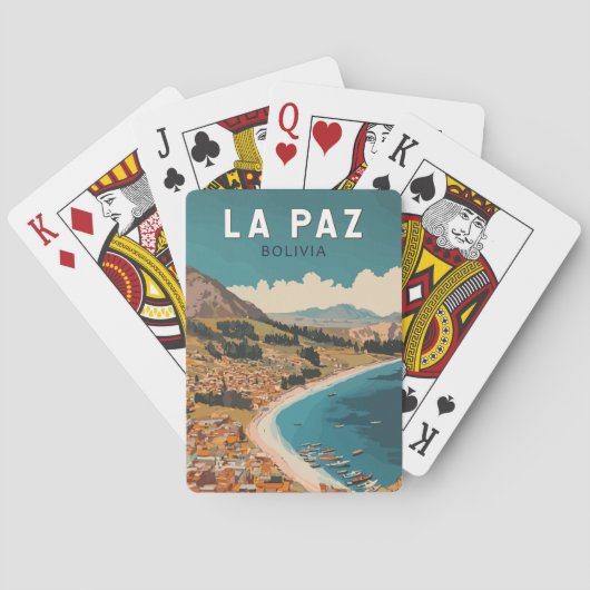 La Paz Bolivien Illustration Kunst, Dichtung und M Spielkarten (Rückseite)