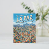 La Paz Bolivien Postkarte (Stehend Vorderseite)