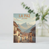 La Paz Bolivien Reise Postkarte (Stehend Vorderseite)